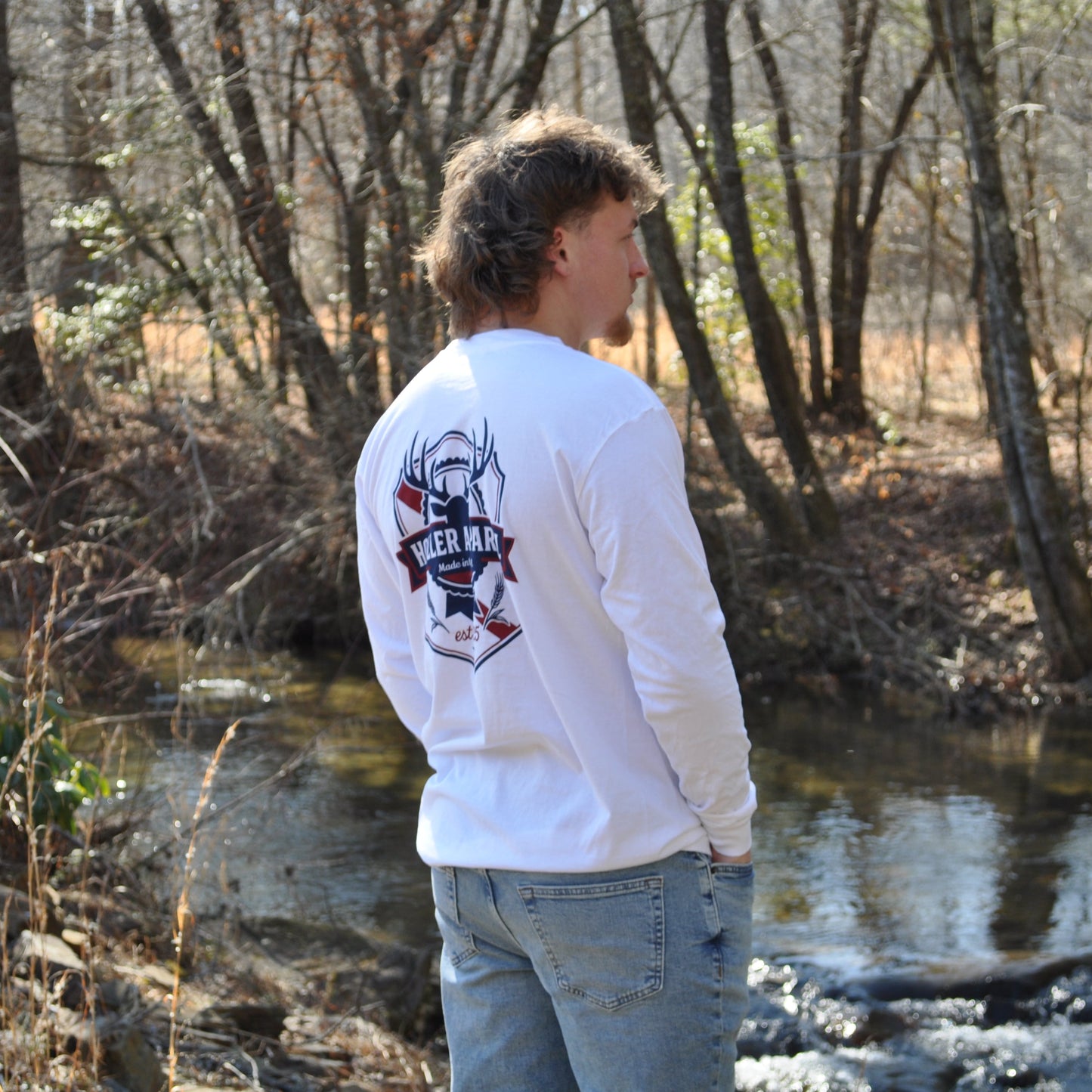 Holler Apparel Brewing Long Sleeve Pocket Tee