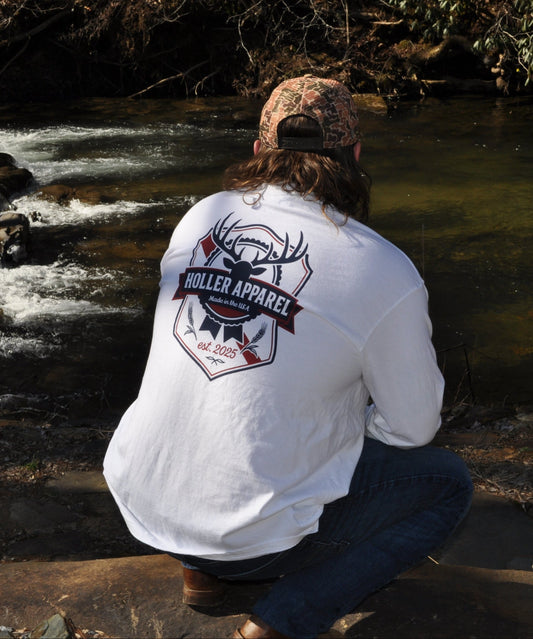 Holler Apparel Brewing Long Sleeve Pocket Tee