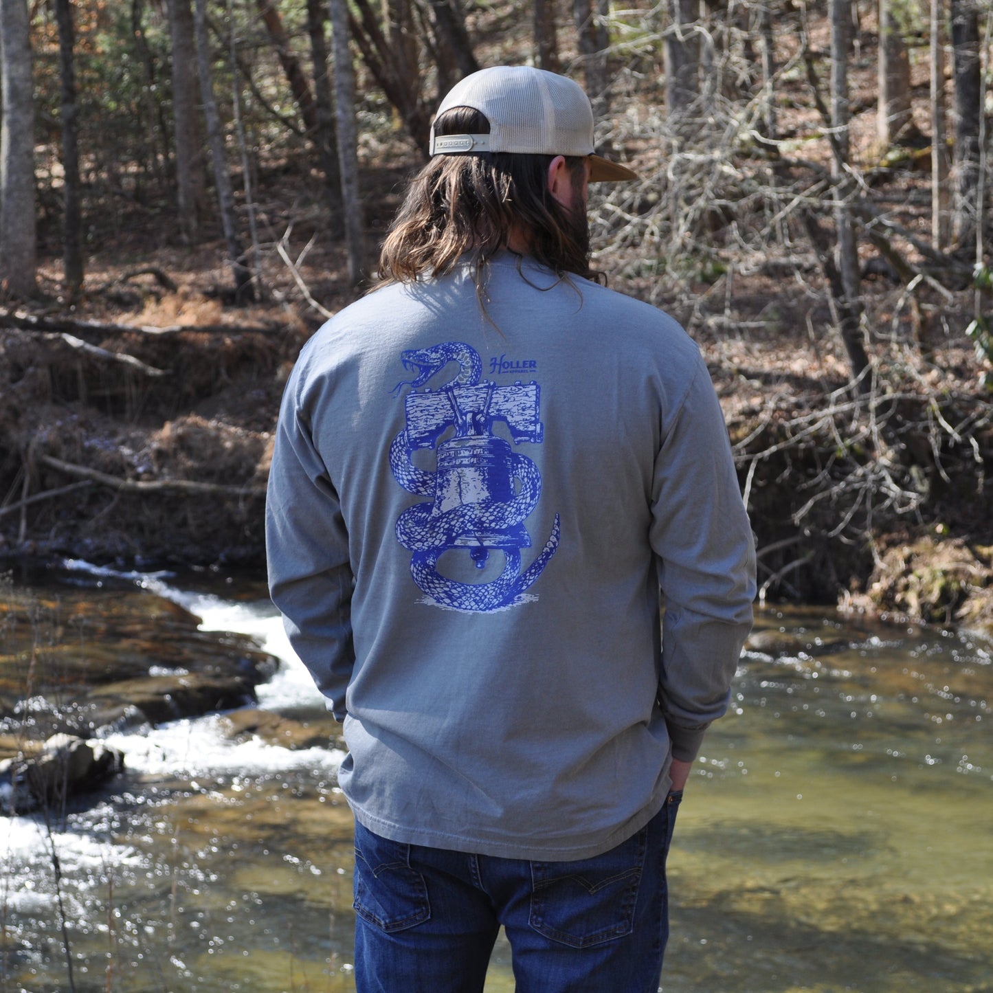 Freedom Bell Long Sleeve Pocket Tee