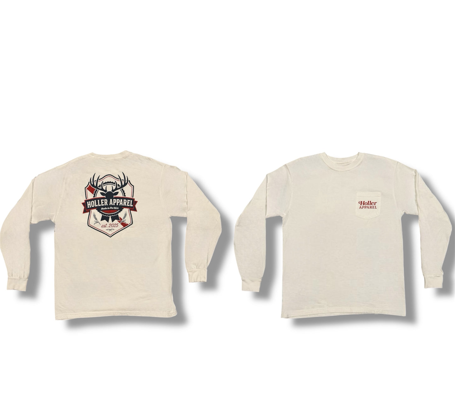 Holler Apparel Brewing Long Sleeve Pocket Tee